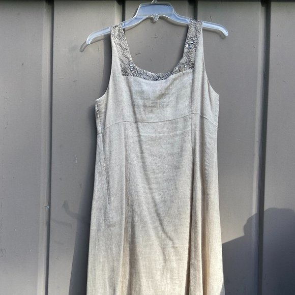 Tory Burch Midi Dress with beaded/sequin/rhinestone detail - Picture 4 of 6